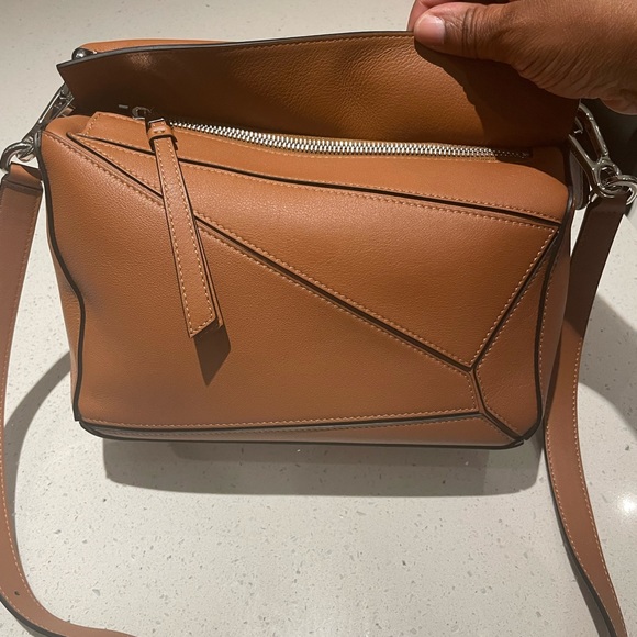 Loewe Small Puzzle Bag in Tan - Picture 9 of 11